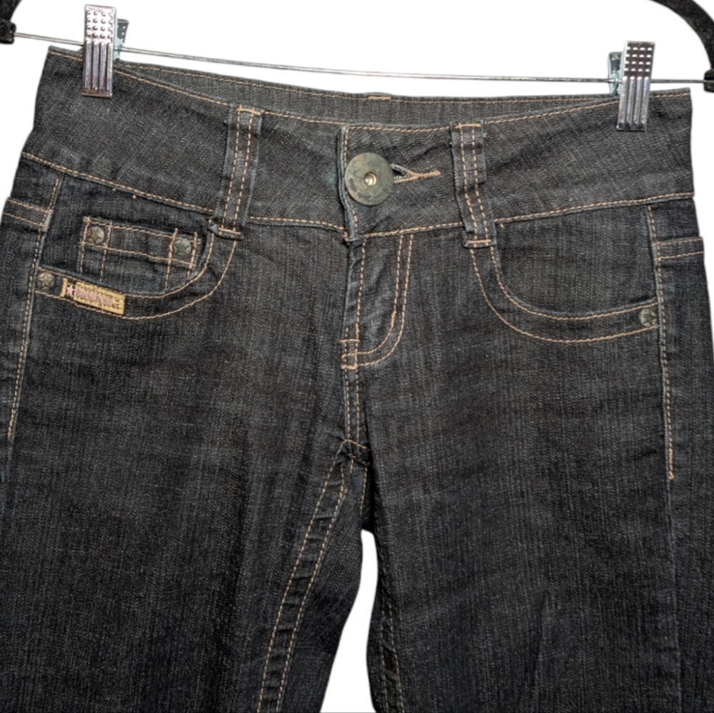 Bubblegum USA Dark Wash Low Rise Jeans Juniors 5 🌟 - Picture 4 of 12